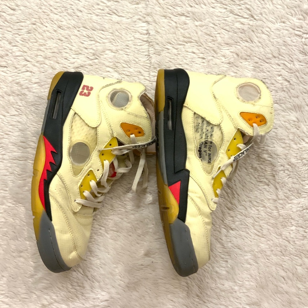 Jordan x Off-White Air Jordan 5 Retro SP "Sail" sneakers - Picture 9 of 12